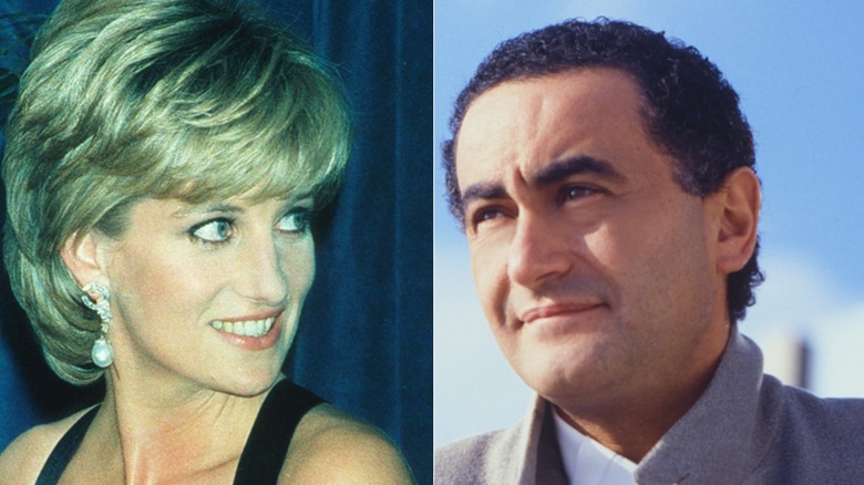 La princesa Diana sonriendo Dodi Fayed