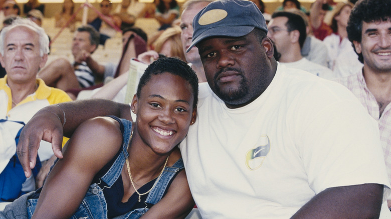 Marion Jones y CJ Hunter posando juntos