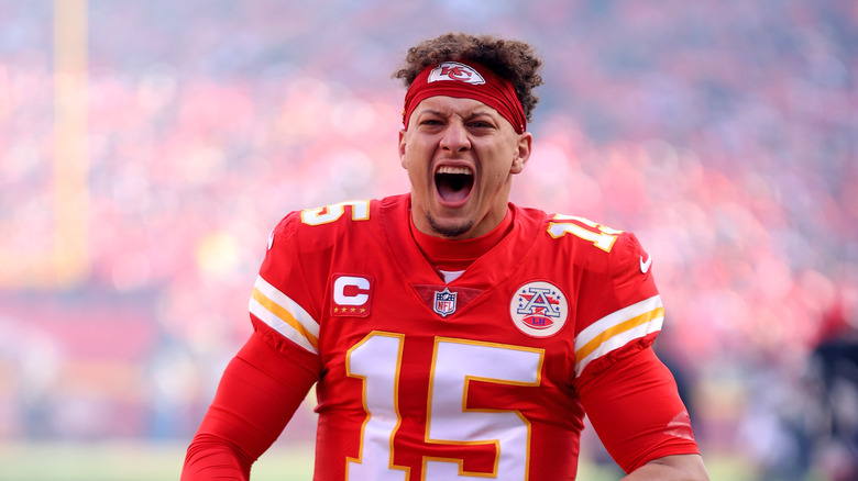 Patrick Mahomes gritando