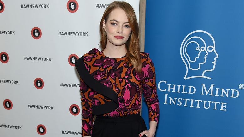 Emma Stone en un evento del Child Mind Institute