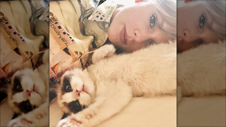 Taylor Swift con su gato 