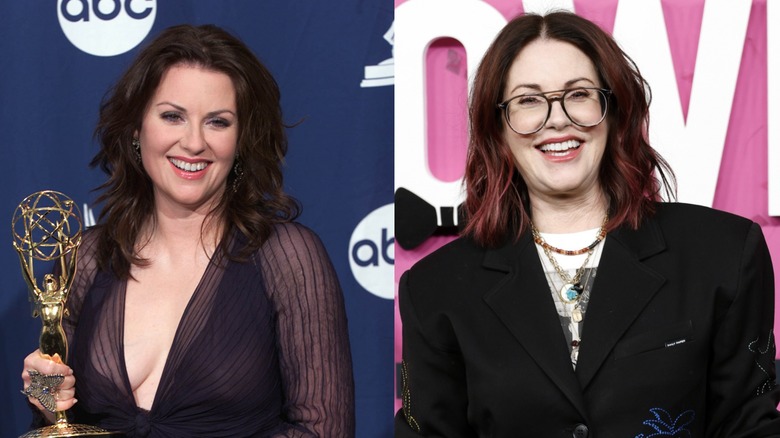 Megan Mullally a principios de la década de 2000 y 2023