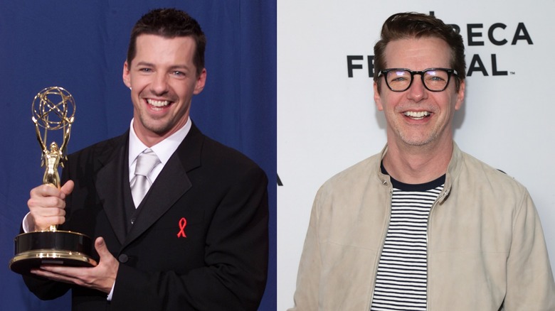 Sean Hayes a principios de la década de 2000 y 2023