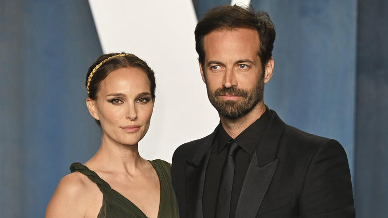 Natalie Portman y Benjamin Millepied posando