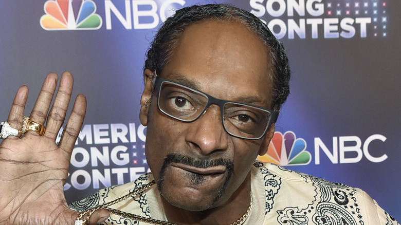 Snoop Dogg hace una mueca